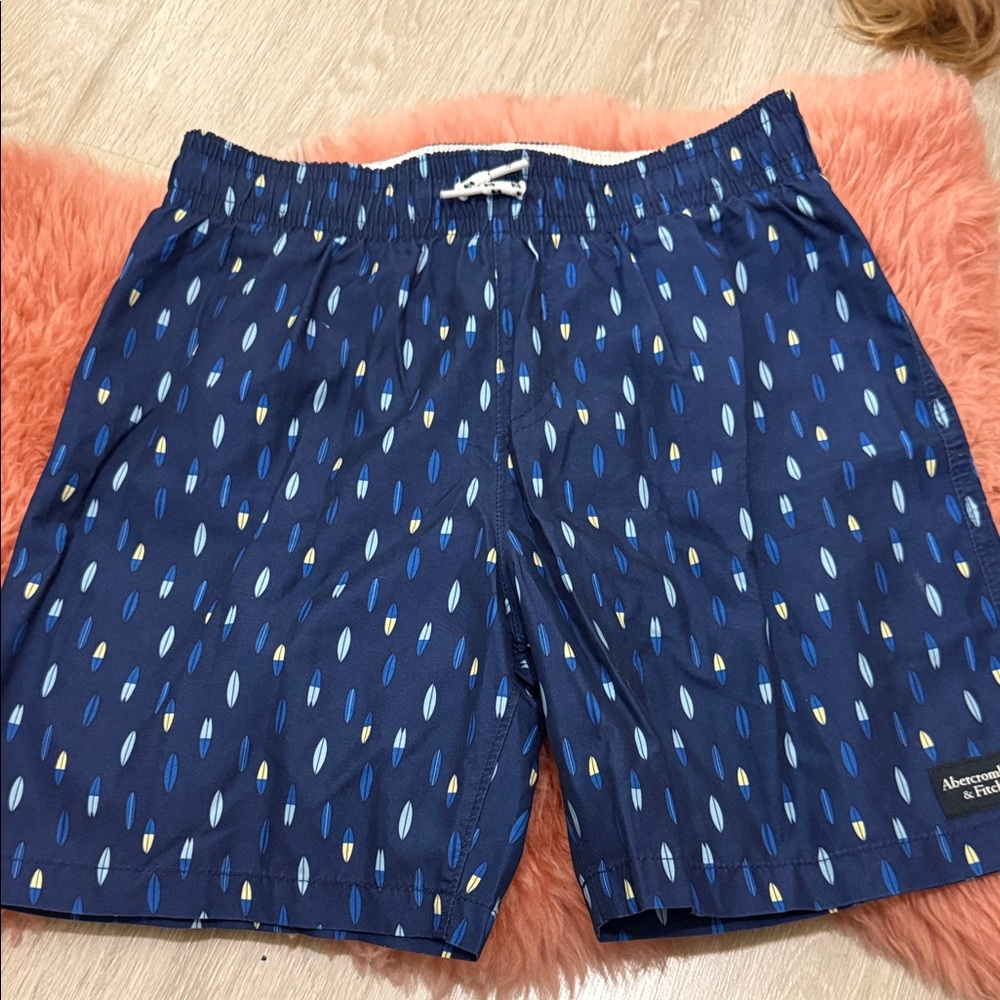 Abercrombie & Fitch Navy Patterned Swim Shorts
